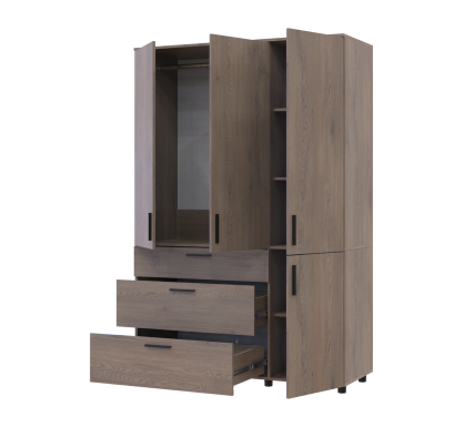 Skříň na oblečení Doros Thorn Cremona Cannolo 3 DTD/3Š tyč 135х51.6х200 (44900477)