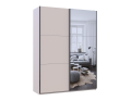 Šatní skříň s posuvnými dveřmi Doros G-Caiser Kašmír / Kašmír 1 DTD / 1 zrcadlo / 3 části 180x60x240 (42005321)