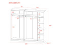 Sada Promo Šedá 2+3 dveře 225x48x204 (80737767)