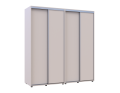 Šatní skříň s posuvnými dveřmi Doros Sigma Slim Kašmír 2+2 dveře 200x60x214.4 (42005587)