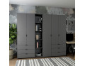 Set Doros Gelar s regálem Grafit 2+3 dveře 231,9×49,5×203,4 (42005057)