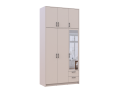 Šatní skříň Doros Rondy s s vysokým nástavcem a zrcadlem Kašmír 3 dvere 121x52x260 (80738486)