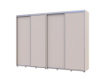 Šatní skříň s posuvnými dveřmi Doros Sigma Slim Kašmír 2+2 dveře 290x60x214.4 (42005605)