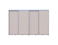 Šatní skříň s posuvnými dveřmi Doros Sigma Slim Kašmír 2+2 dveře 340x60x214.4 (42005615)