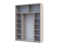 Šatní skříň s posuvnými dveřmi Doros G-Caiser Kašmír / Kašmír 1 DTD / 1 zrcadlo / 3 části 180x60x240 (42005321)
