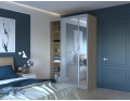 Šatní skříň Doros City Light Dub Sonoma 2 zrcadla 150×45×225 (42002038)