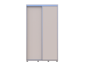 Šatní skříň s posuvnými dveřmi Doros Sigma Slim Kašmír 2 dveře 120x45x214.4 (42005446)