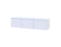 TV stolek Doros Levia Bílý 3 dveře 130x35x33 (41516288)