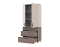 Skříň na oblečení Doros Thorn Cremona Cannolo/Kašmír 2 DTD/3Š police 90х51.6х200 (44900454)