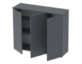 Komoda Doros Ron 6 3 dveře Bílý 120 × 38 × 100 (41515999)