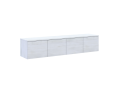 TV stolek Doros Levia Bílé dřevo 4 dveře 160x35x33 (41516117)
