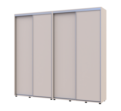 Šatní skříň s posuvnými dveřmi Doros Sigma Slim Kašmír 2+2 dveře 230x45x214.4 (42005592)