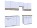 Kuchyně Lea Doros 3,4 m Bílá/Dub Sonoma DTD 340×60×250 (81000007)