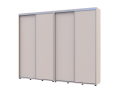 Šatní skříň s posuvnými dveřmi Doros Sigma Slim Kašmír 2+2 dveře 260x45x214.4 (42005598)