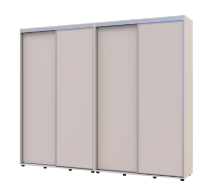 Šatní skříň s posuvnými dveřmi Doros Sigma Slim Kašmír 2+2 dveře 260x45x214.4 (42005598)