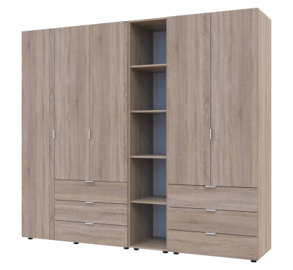 Set Doros Gelar s regálem Dub Sonoma 2+3 dveře 231,9×49,5×203,4 (42005046)