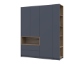 Šatní skříň s výklenkem a regálem Doros Dale Antracit/Dub Evok 3 dveře 178×52×220 (42005338)