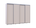 Šatní skříň s posuvnými dveřmi Doros Sigma Slim Kašmír 2+2 dveře 280x60x214.4 (42005603)