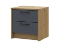 Noční stolek Doros Rondi Dub Artisan/Antracit 2Zás 40x35x40 (41516286)