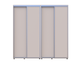 Šatní skříň s posuvnými dveřmi Doros Sigma Slim Kašmír 2+2 dveře 220x45x214.4 (42005590)