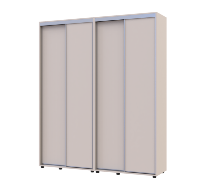 Šatní skříň s posuvnými dveřmi Doros Sigma Slim Kašmír 2+2 dveře 180x45x214.4 (42005582)