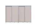 Šatní skříň s posuvnými dveřmi Doros Sigma Slim Kašmír 2+2 dveře 320x45x214.4 (42005610)