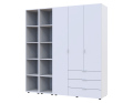 Set Doros Gelar se 2 regálů Bílý 3 dveře 192,6×49,5×203,4 (42005035)