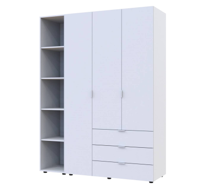 Set Doros Gelar s regálem Bílý 3 dveře 154,4×49,5×203,4 (42005034)