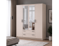 Šatní skříň Doros Rondy se zrcadlem Kašmír 4 dvere 160x52x195 (80738478)