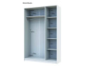 Skříň na oblečení Doros Promo Bílá 2+3 dveře 225×48×204 (42005004)