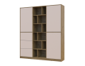 Skříň na oblečení Doros Morgan Dub Artisan/Kašmír DTD /Zásuvky 180×40×210 (44900409)
