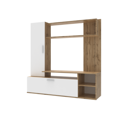 Obývací stěna Doros Kona Dub Evok / Bílý 151 × 40 × 147 (44900388)