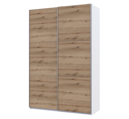 Skříň s posuvnými dveřmi Doros G-Caiser Bílá Dub Evok 2 DTD 160x60x240 (42005073)