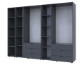 Set Doros Gelar s regálem Grafit 3+3 dveře 270,6×49,5×203,4 (42005061)