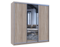 Šatní skříň Doros City Light Dub Sonoma 2 DTD / 1 zrcadlo 225×60×225 (42002135)