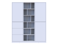 Skříň na oblečení Doros Morgan Bílý dveře/šuplíky DTD 180×40×210 (42002246)
