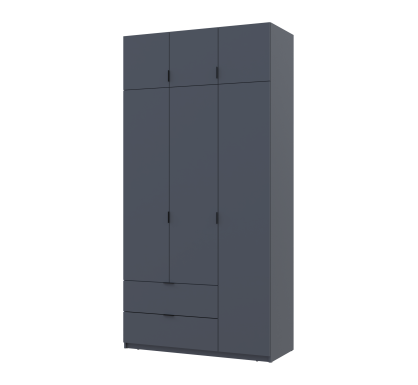 Šatní skříň Lukas Grafit/Grafit 3 dveře 120x50x240 (80737797)