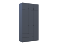 Šatní skříň Lukas Grafit/Grafit 3 dveře 120x50x240 (80737797)