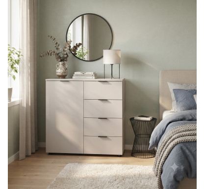 Komoda Doros Ron 1 1 dveře 4 zásuvky Kašmír 80 × 38 × 81 (41516043)