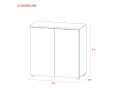 Komoda Doros Ron 3 2 dveře Bílý 80 × 38 × 81 (41516001)
