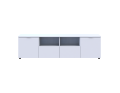 Komoda Doros Ron 4 Bílý 2 dveře 2 zásuvky 180 × 38 × 50 (44900221)