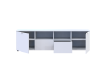 Komoda Doros Ron 4 Bílý 2 dveře 2 zásuvky 180 × 38 × 50 (44900221)