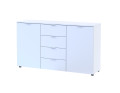 Komoda Doros Ron 5 Bílý 2 dveře 4 zásuvky 140 × 38 × 81 (44900223)