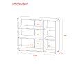 Komoda Doros Ron 6 3 dveře Kašmír 120 × 38 × 100 (41516048)