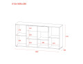 Komoda Doros Ron 7 Bílý 4 dveře 2 zásuvky 160 × 38 × 81 (44900222)