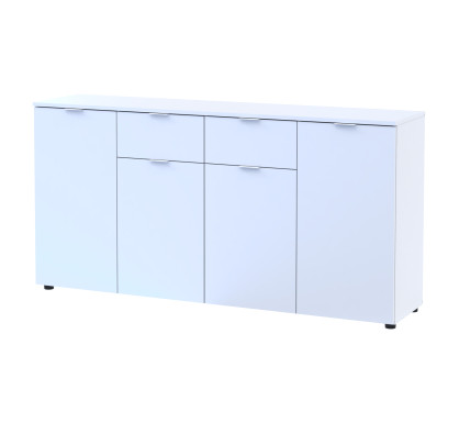 Komoda Doros Ron 7 Bílý 4 dveře 2 zásuvky 160 × 38 × 81 (44900222)