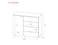 Komoda Doros GC1 Bílý 100 × 40 × 81,7 (41510028)