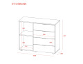Komoda Doros GC1 Bílý 100 × 40 × 81,7 (41510028)