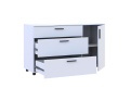 Komoda Doros Thorn Bílá 3Š/1D 135×51,6×80 (41510181)