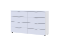 Komoda Ron 8 Bílý 8 zásuvek 130×38×81 (41516172)
